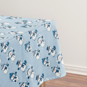 Christmas Snowmen Tablecloth