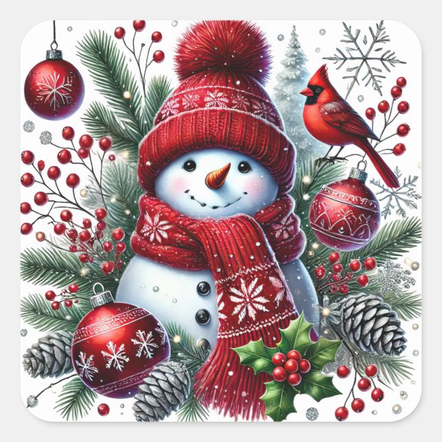 Christmas Snowpeople Stickers (Front)