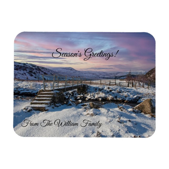 Christmas Snowy Landscape Magnet (Horizontal)