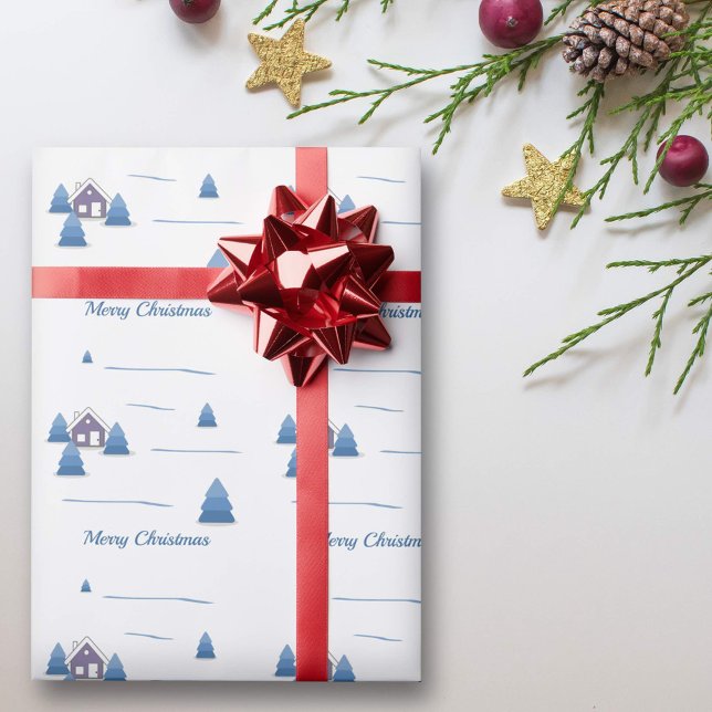 Christmas Snowy Landscape Wrapping Paper (Christmas Snowy Landscape Wrapping Paper)