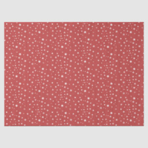 Christmas Snowy Red Tissue Paper