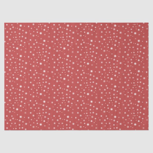 Christmas Snowy Red Tissue Paper (Front)