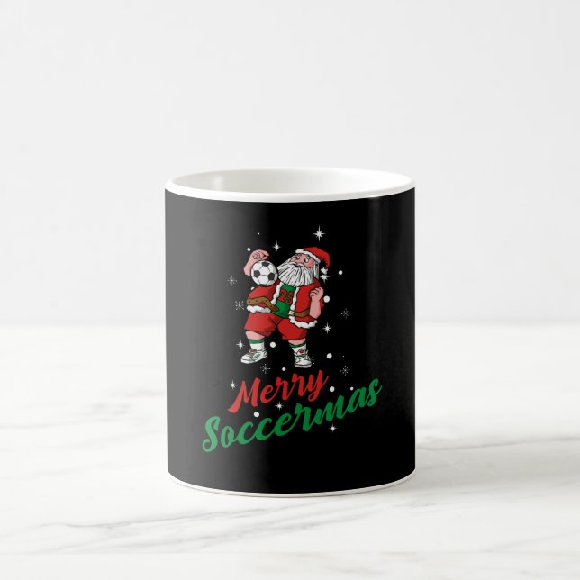 Christmas Soccer Ball Coffee Mug (Center)