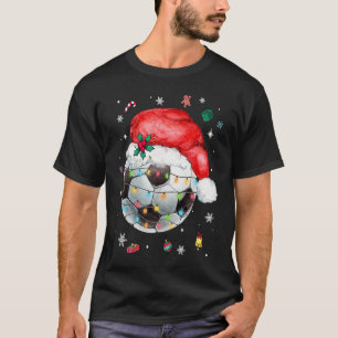 Christmas Soccer Ball Santa Hat Funny Sport Xmas B T-Shirt