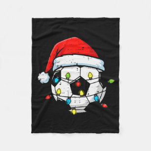 Christmas Soccer Ball Santa Xmas Football Sport Me Fleece Blanket