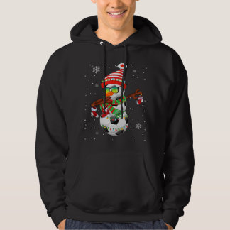 Christmas Soccer Ball Snowman Dabbing Pyjamas For  Hoodie