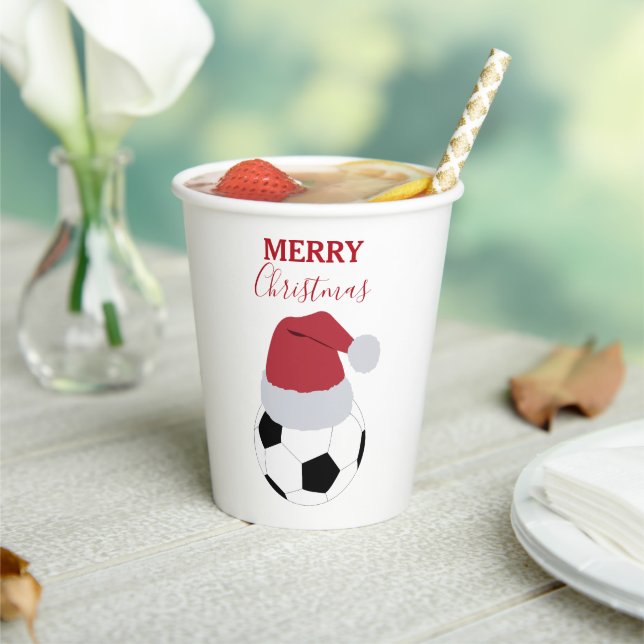 Christmas Soccer Ball Sports Football Holiday Paper Cups (Insitu)