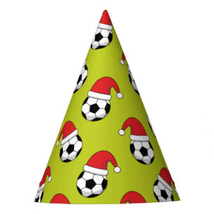 Christmas Soccer Ball With Santa Claus Hat Pattern