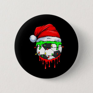 Christmas Soccer Drip For Boys Ice Cream Drip 6 Cm Round Badge