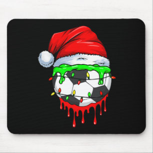 Christmas Soccer Drip For Boys Ice Cream Drip  Mouse Pad