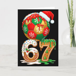 Christmas Soccer Drip Number 67 Boys Soccer 67 Card