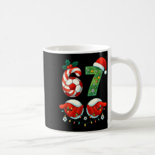 Christmas Soccer Drip Number 67 Boys Soccer Player Coffee Mug