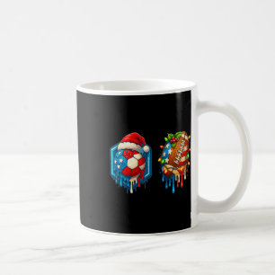 Christmas Soccer Footbyll Drip Us Flag Ice Cream D Coffee Mug