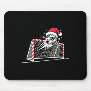 Christmas Soccer Goal Byll Lights Santa Xmas Kids  Mouse Pad