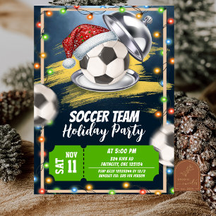 Christmas Soccer Holiday Party Invitation