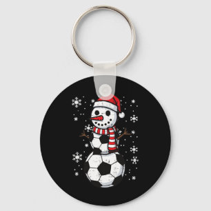 Christmas Soccer Ll Snowman Xmas Footll Boys Kds M Key Ring