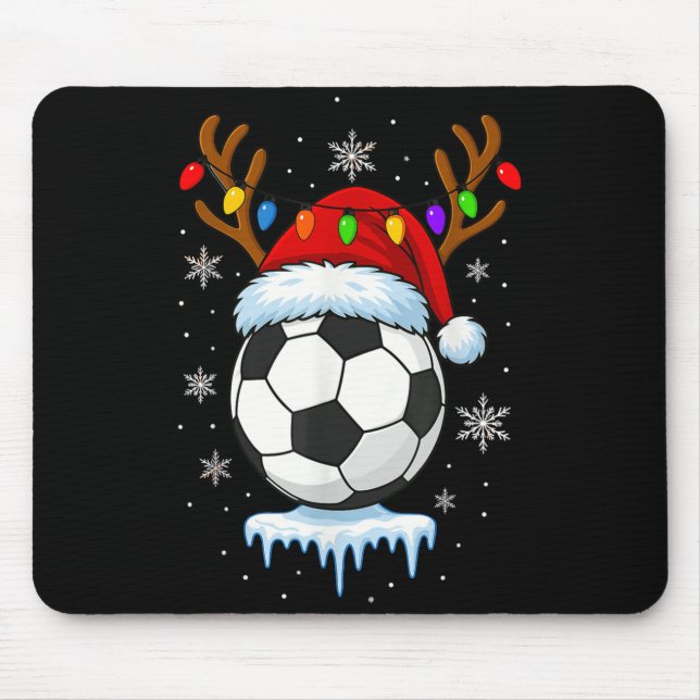 Christmas Soccer Reindeer  Mouse Pad (Front)