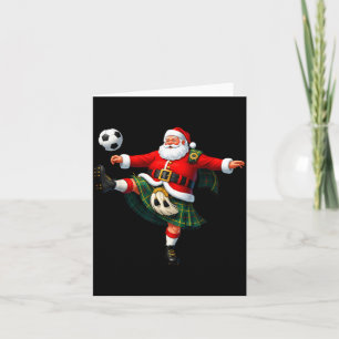 Christmas Soccer Santa Funny Football Festive Merr Card