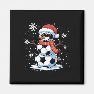 Christmas Soccer Snowman Christmas Women Men Kids  Magnet
