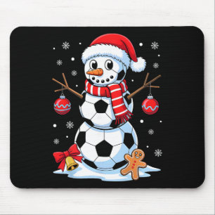 Christmas Soccer Snowman Santa Hat Xmas Pyjamas Me Mouse Pad