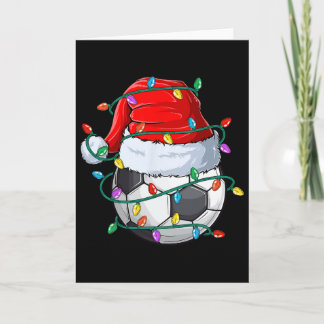 Christmas Soccer Xmas Santa Sports Hat Ll Kids Boy Card