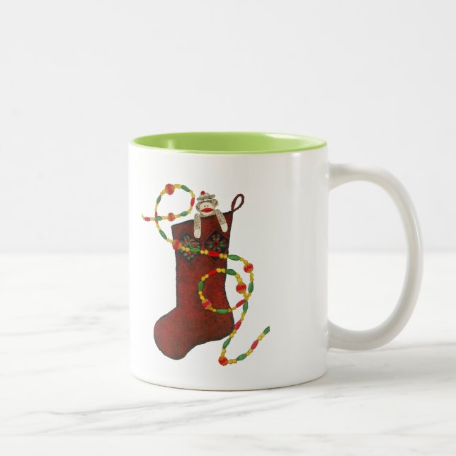 Christmas Sock Monkey Mug (Right)