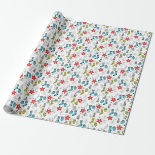 Christmas Sock Wrapping Paper