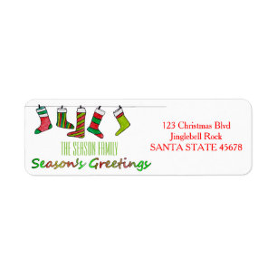 Christmas sockings Season's Greetings