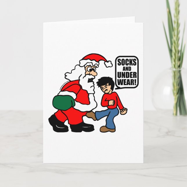 CHRISTMAS SOCKS AND UNDERWEAR HOLIDAY CARD (Front)