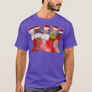 Christmas Socks Animals Horse Cow Goat Chicken Pig T-Shirt