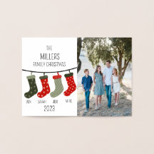 Christmas socks as a family of four