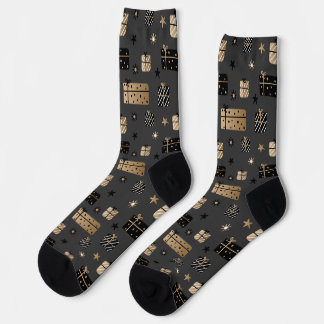 Christmas socks black and gray
