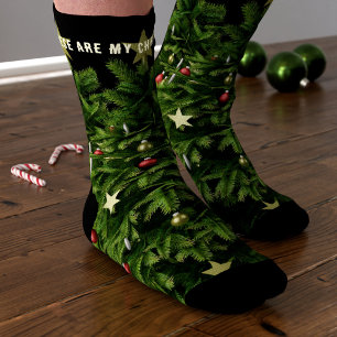 Christmas Socks Funny Festive Green Mens