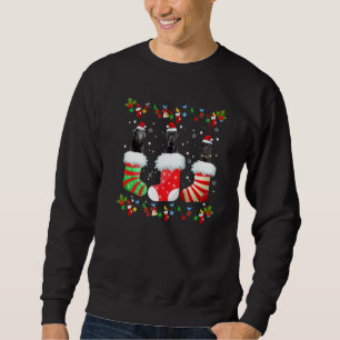 Christmas Socks Lights Santa Black Lab Labrador Do Sweatshirt