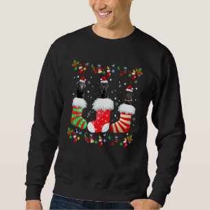 Christmas Socks Lights Santa Black Lab Labrador Do Sweatshirt