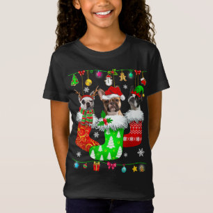 Christmas Socks Pajama French Bulldog Dog Puppy Lo T-Shirt