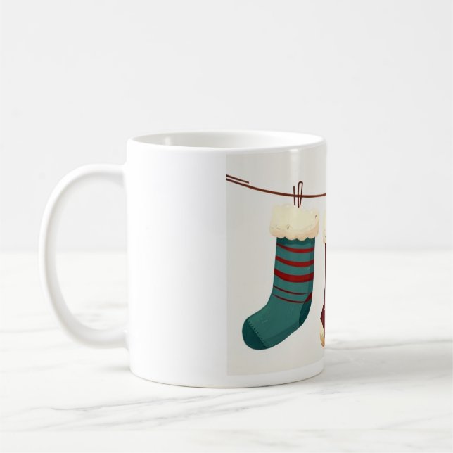 Christmas socks presents  coffee mug (Left)