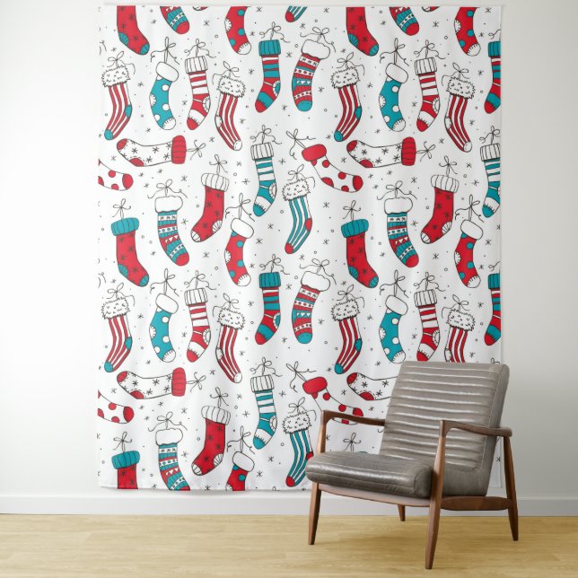 Christmas socks tapestry (In Situ)