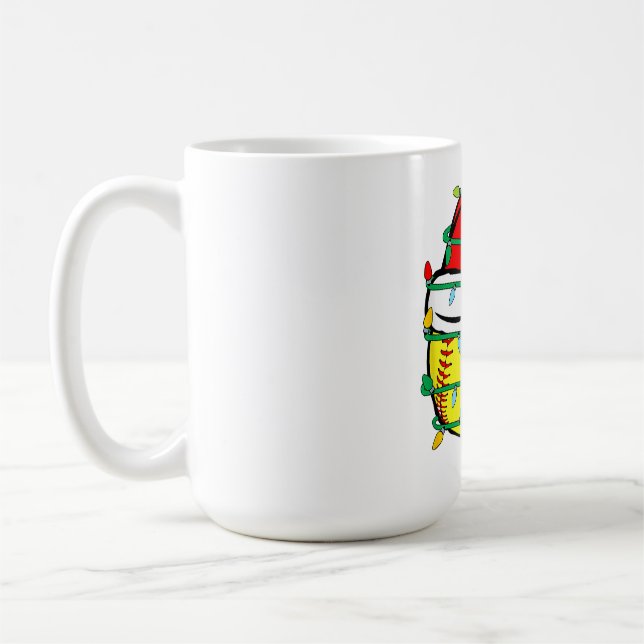 Christmas Softball  Coffee Mug (Left)
