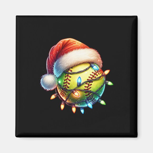 Christmas Softll Holiday Softll Player Xmas  Magnet (Front)