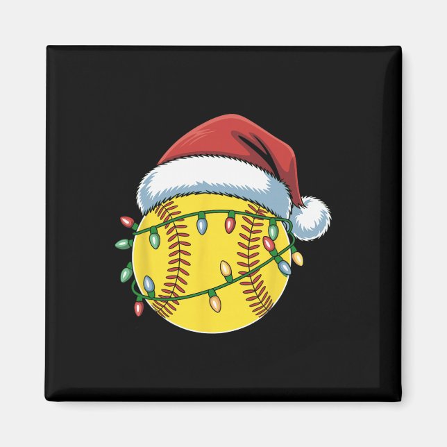 Christmas Softll Ll Santa Hat Softll Xmas Lights  Magnet (Front)