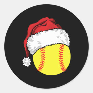 Christmas Softll Ll Santa Hat Xmas Softll Lover Classic Round Sticker
