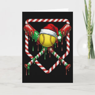 Christmas Softll Santa Hat Ice Cream Drip Men Wome Card