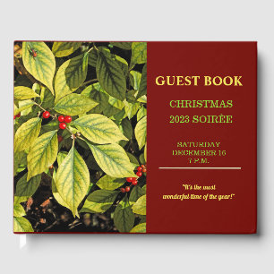 "CHRISTMAS SOIRÈE GUESTBOOK/BRIGHT RED BERRIES GUEST BOOK