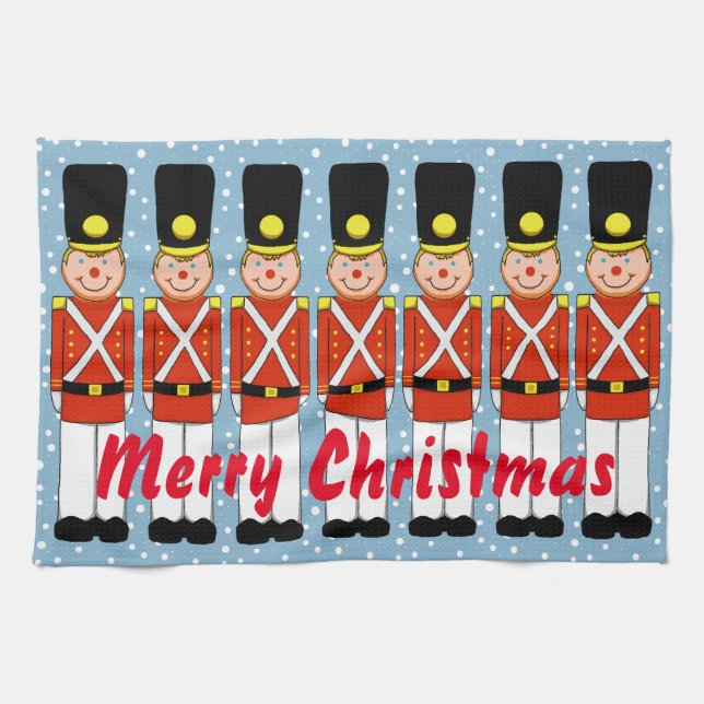 Christmas Soldier Christmas Kitchen Towel (Horizontal)