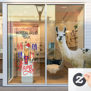 Christmas Song Llama Home Storefront Name Vinyl LG