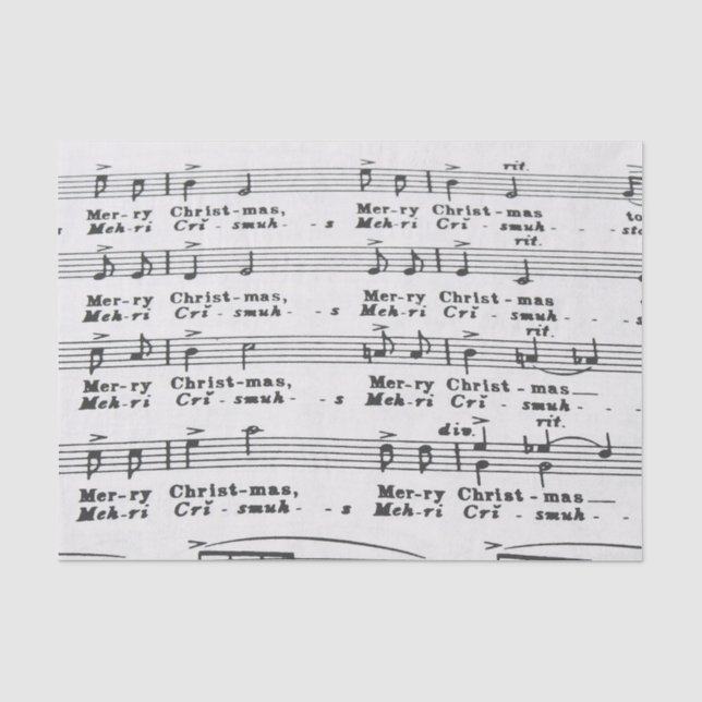 Christmas Song Sheet Music (Front)
