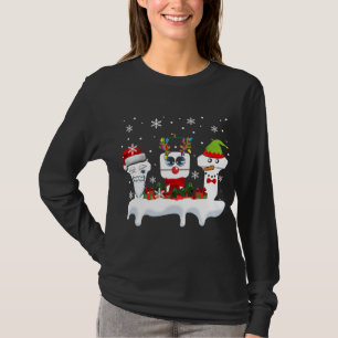Christmas Sonographer Ultrasound Funny Santa Reind T-Shirt