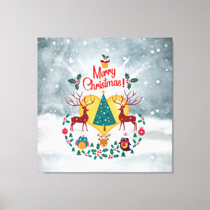 Christmas Soul Announcement Postcard Canvas Print