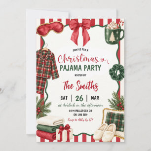 Christmas Spa Theme Pyjamas Christmas Party Invitation